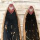 Paire de ski vintage en bois