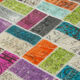 Handwoven anatolian contemporary 173 cm x 225 cm multicolor patchwork carpet