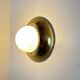 Paire applique vintage limbourg verre laiton