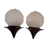 pair of transparent ball appliques