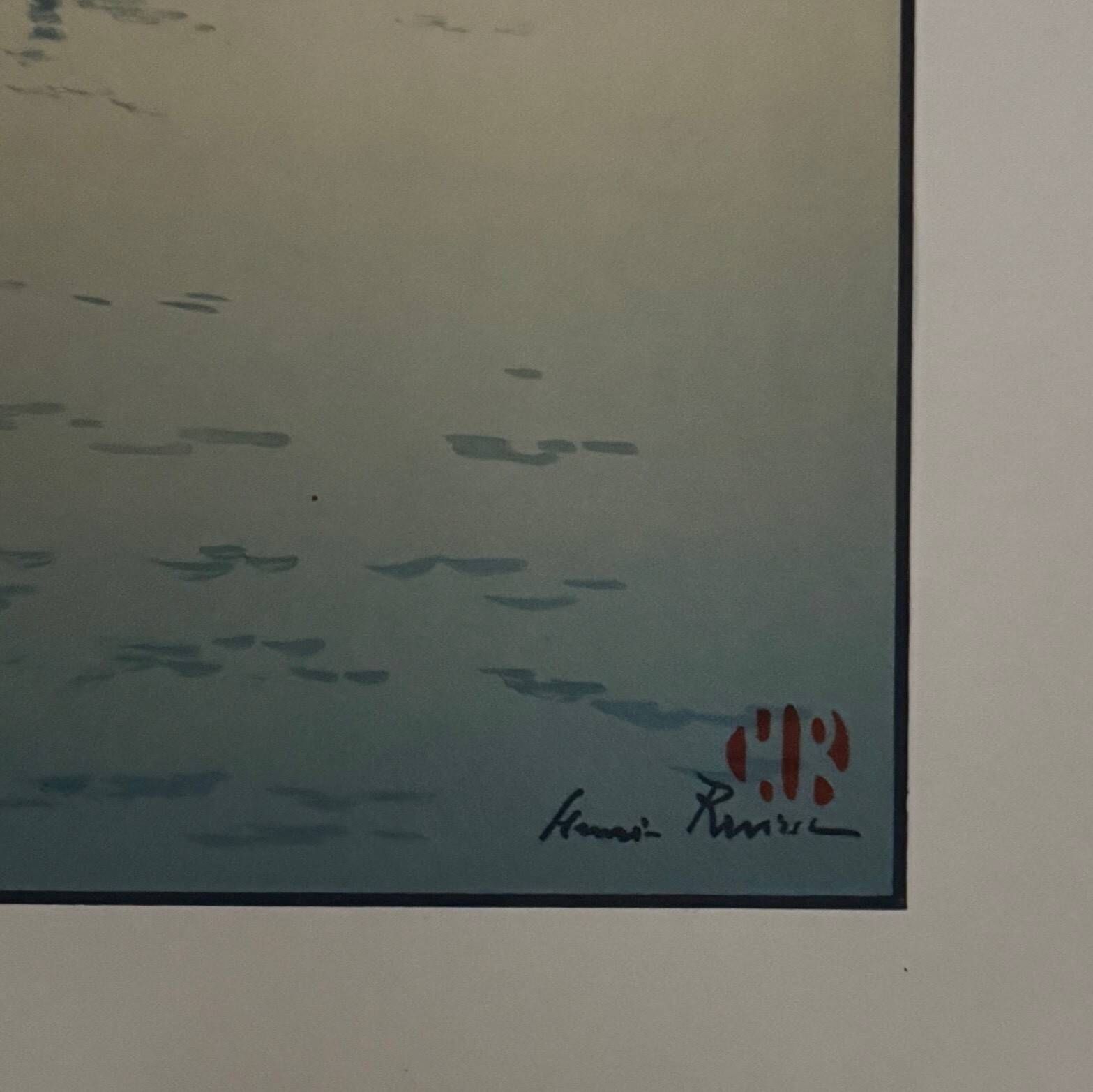 Lithographie par Henri Rivière Entrée du port à Ploumanac'h