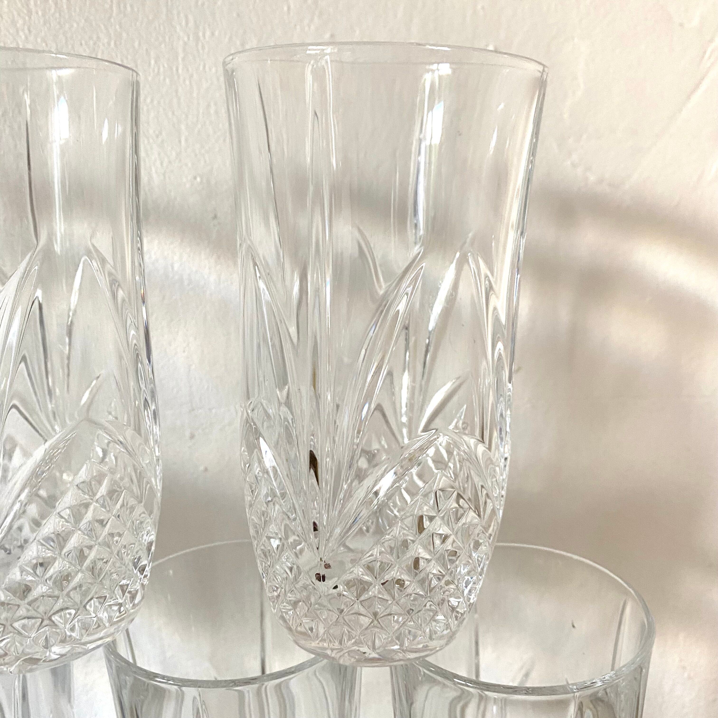 Crystal whisky glasses 80s