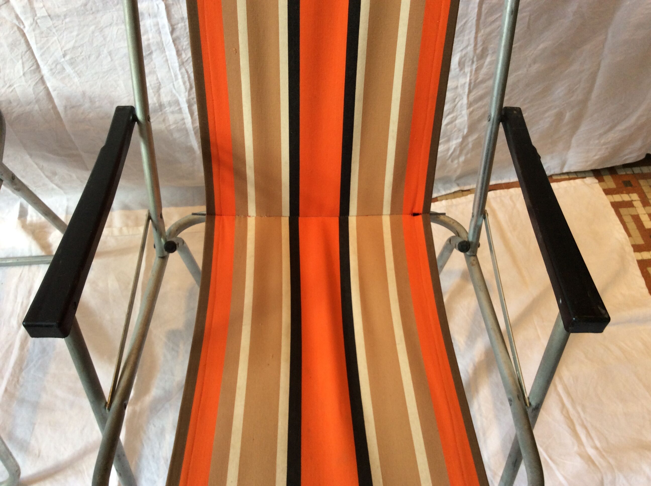 Pair of vintage camping armchairs