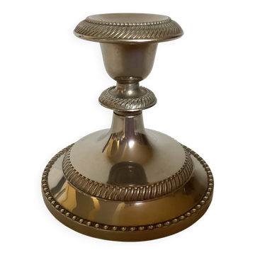 Bougeoir argenté en métal Alloy
