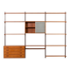 Kai Kristiansen shelving unit in teak by FM Mobler, Denmark, 1960s
