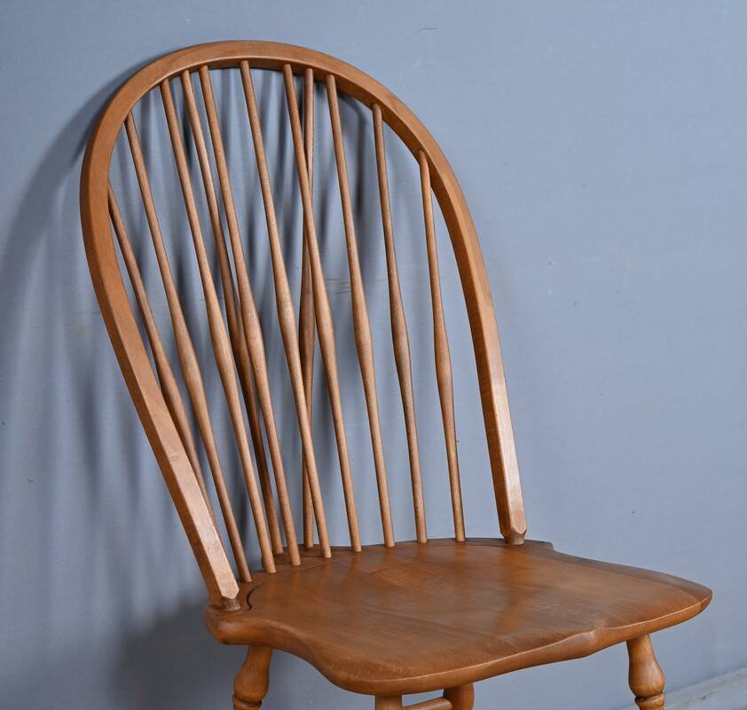 4 Chaises Windsor en hêtre, Angleterre début XXe