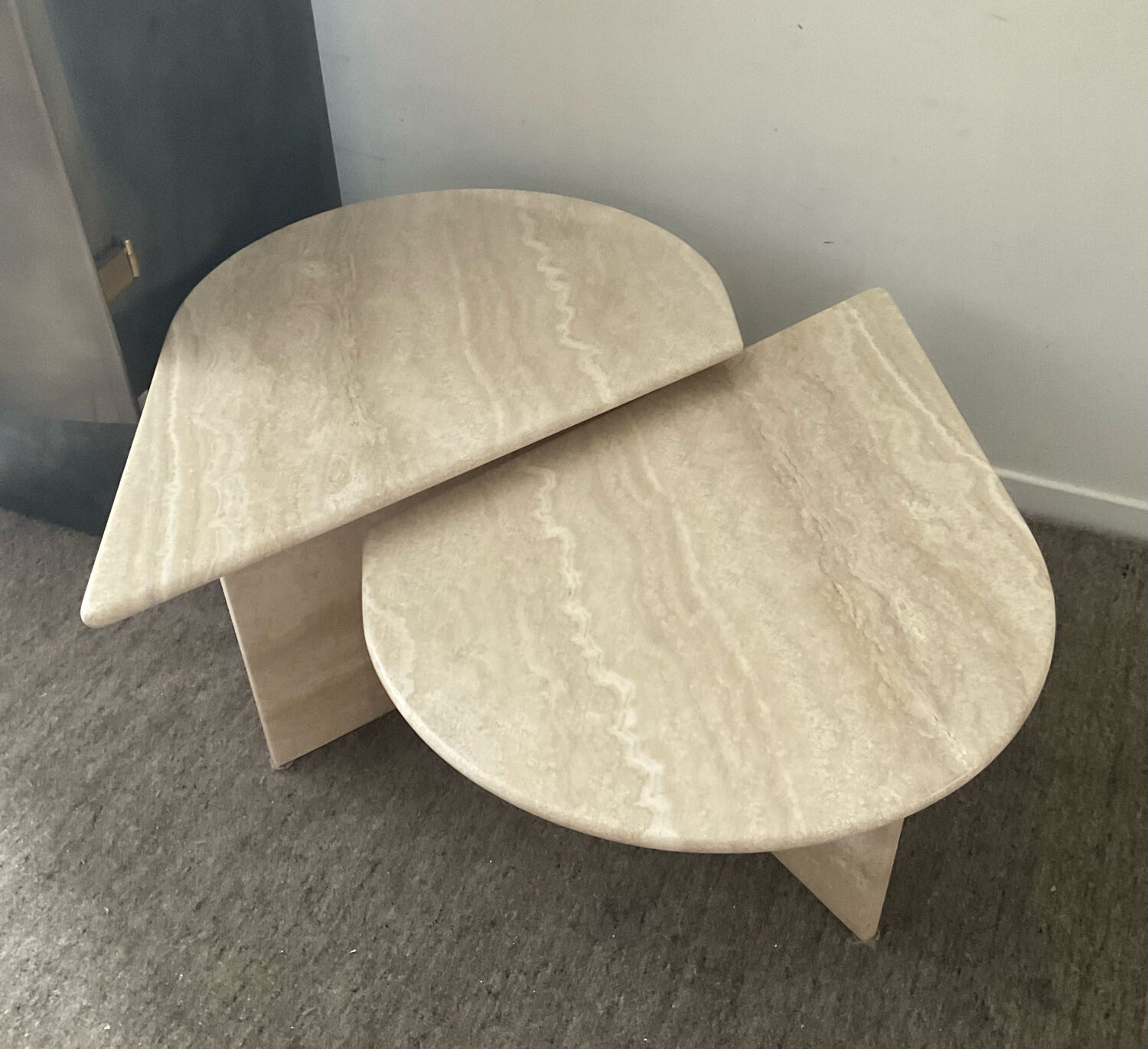 Travertine coffee table from the 70s-80s