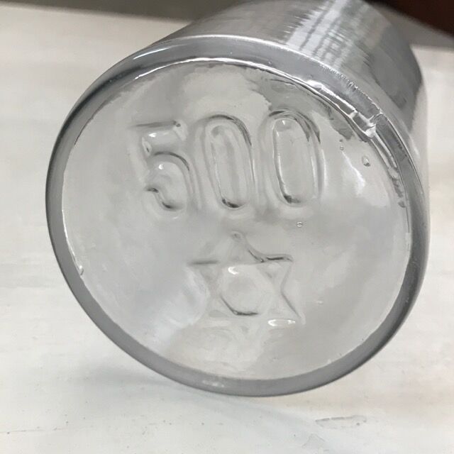 Antique glass pharmacy bottles