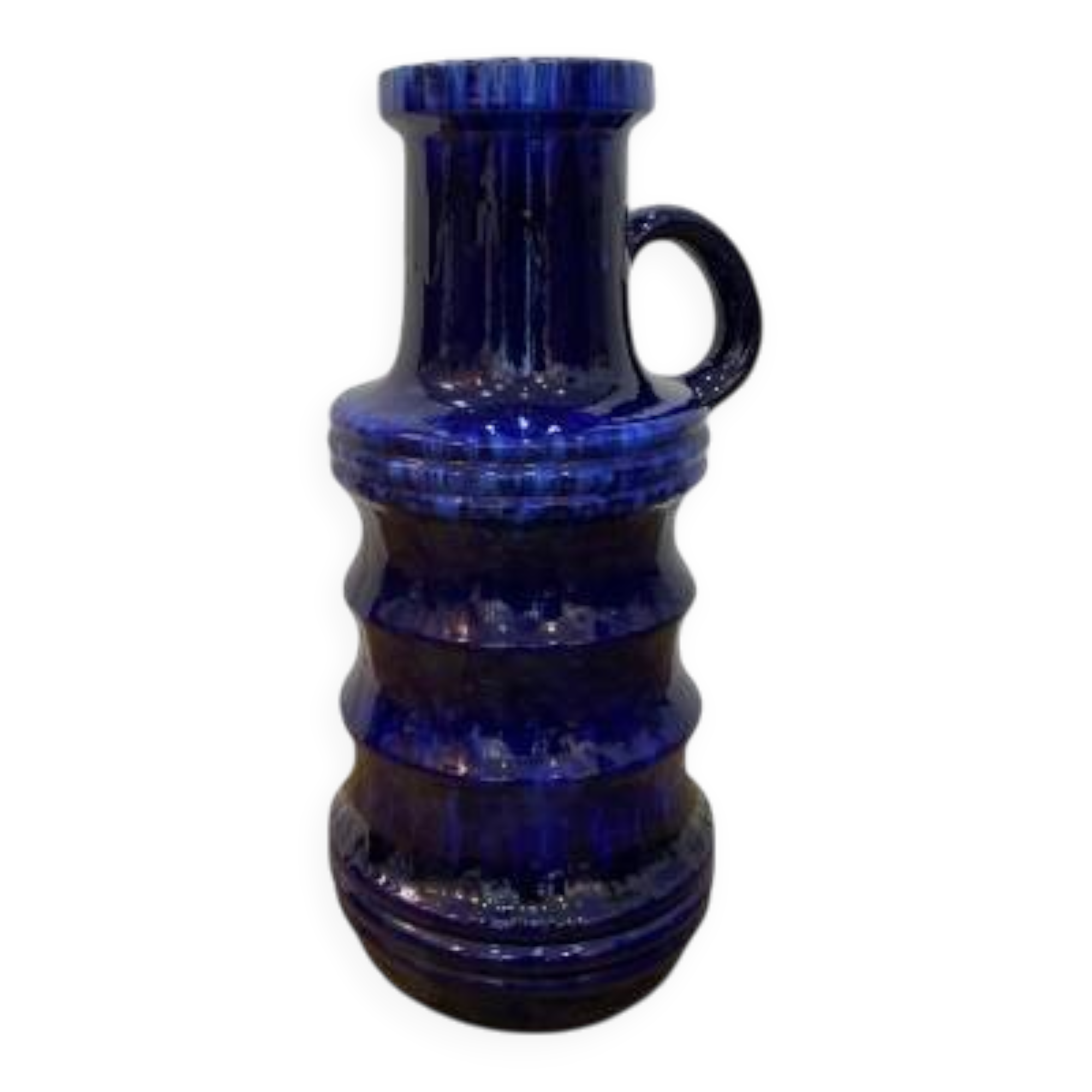 Grand vase par West Germany bleu profond