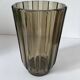 Vintage design smoked glass vase