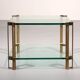 Peter Ghyczy T24 coffee table double glass 70s design 60x60