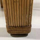 Vivai del Sud rattan & travertine dining table Italy 1960’s