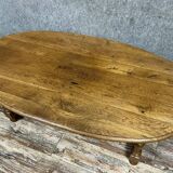 Louis XIII style coffee table in solid oak circa 1900