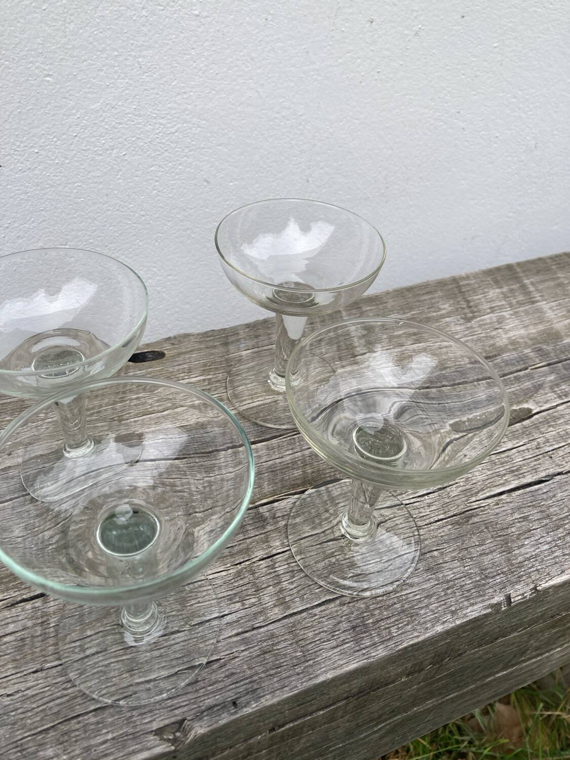 6 blown glasses / old cups