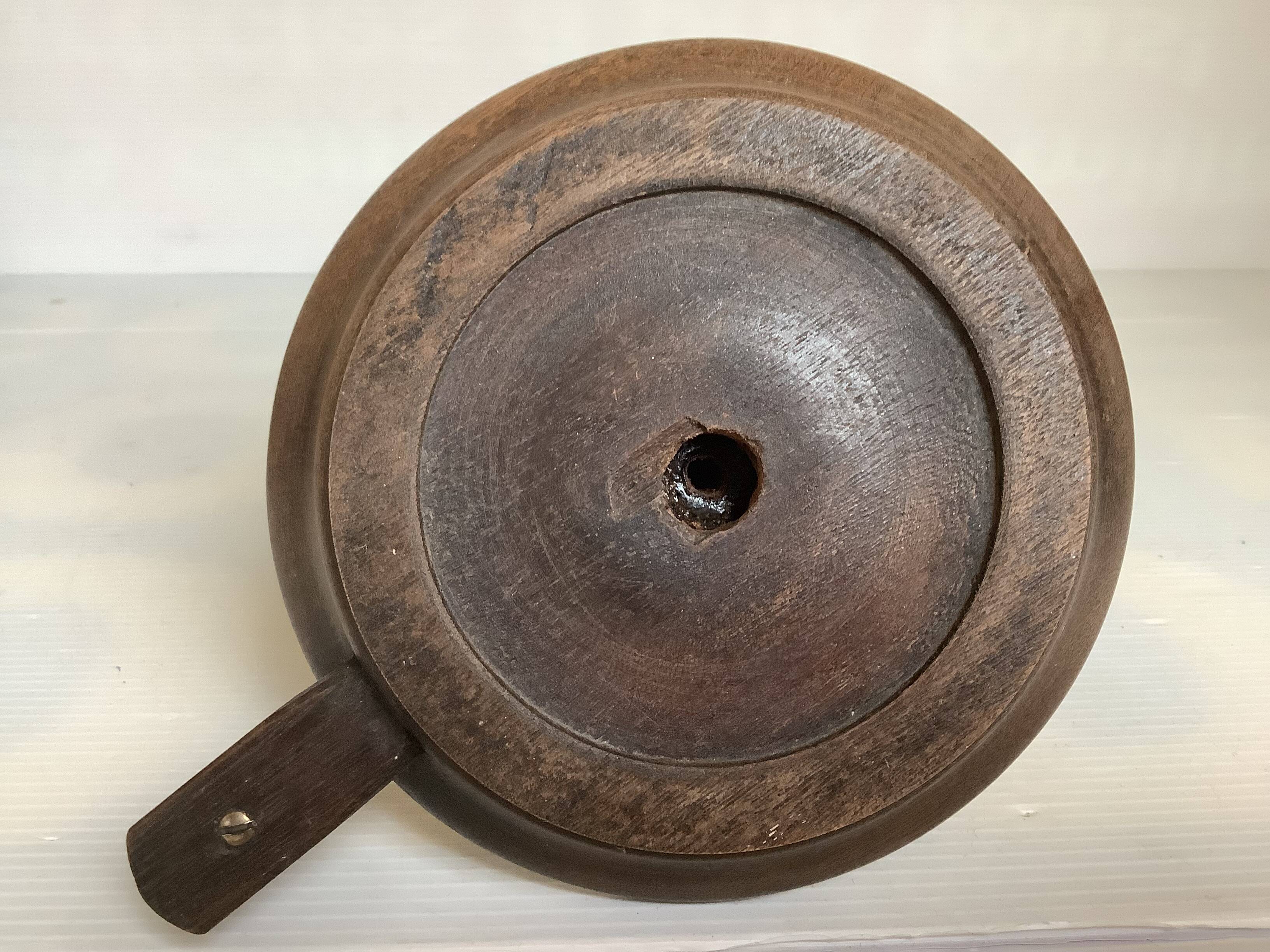 Wooden cellar rat candlestick