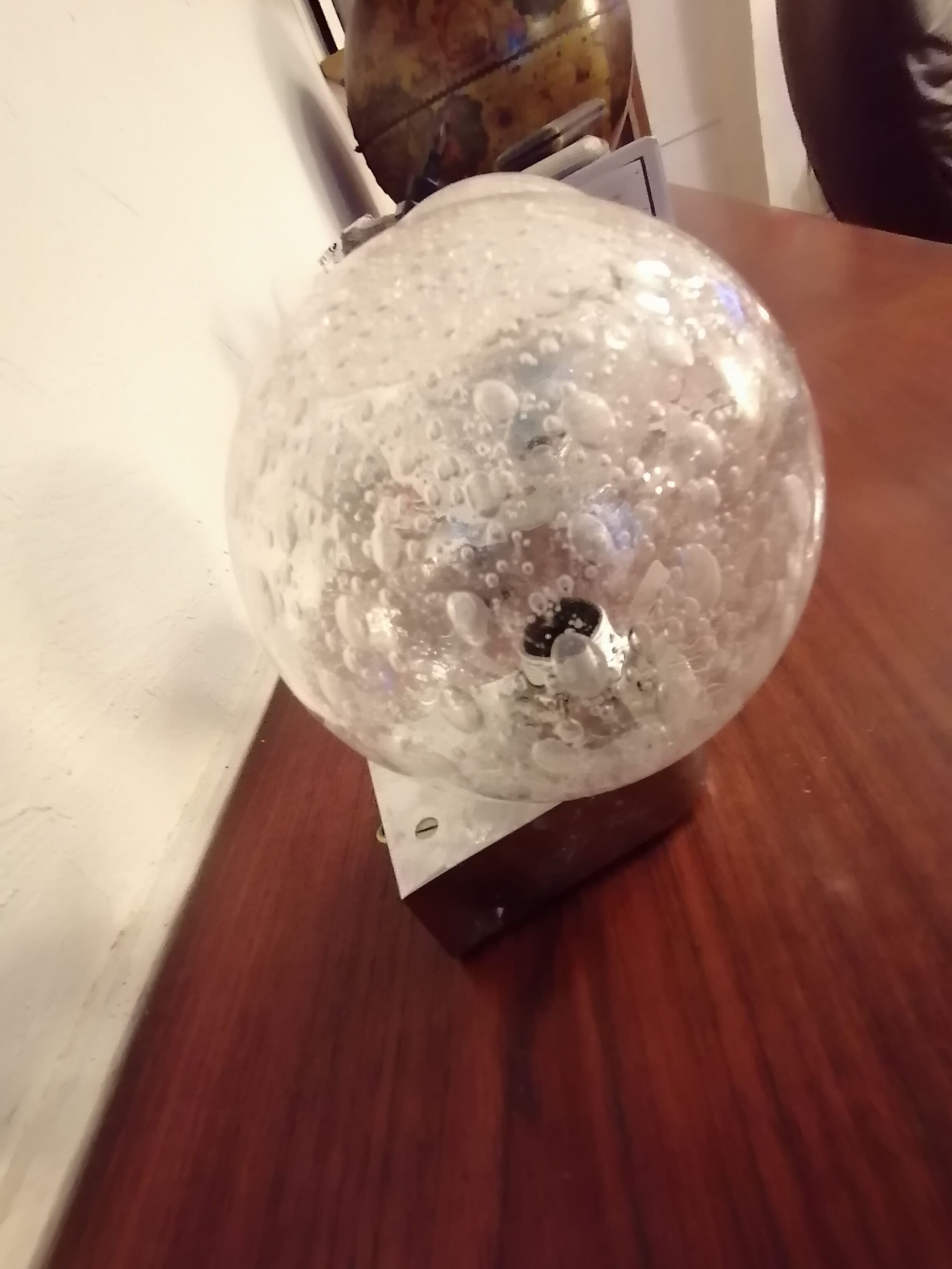 Lot of 2 applied vintage chrome wall balls