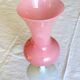Large opaline vase on foot