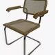 Set of 4 Cesca chairs model B64 with armrests Cesca Marcel breuer design