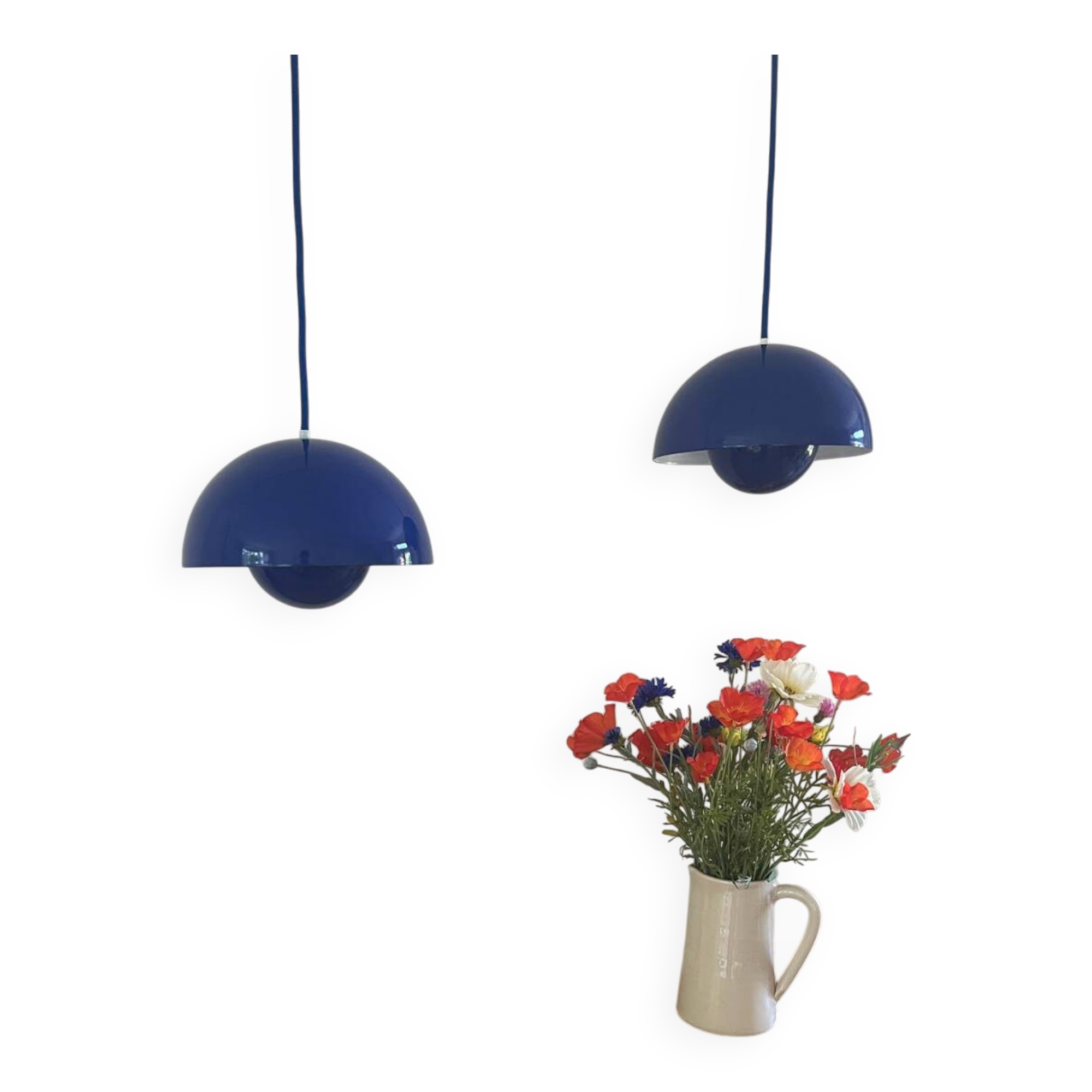 2x Vintage Verner Panton Flowerpot lamp - Louis Poulsen