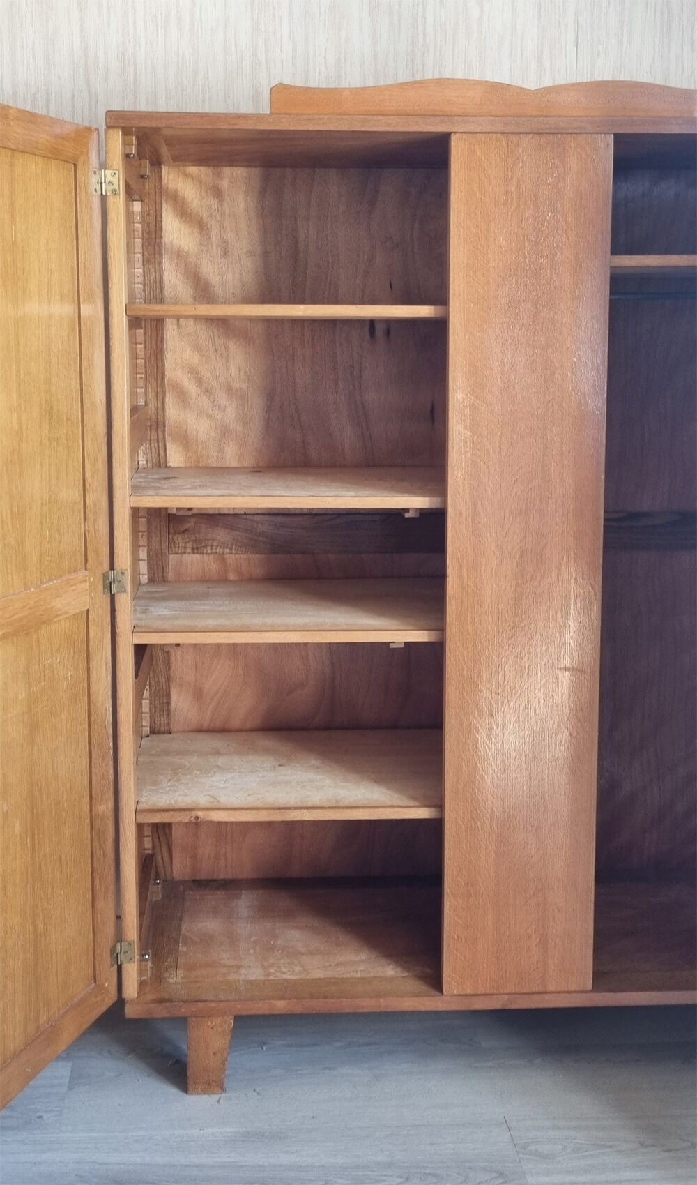 Vintage wardrobe wardrobe oak, 50s