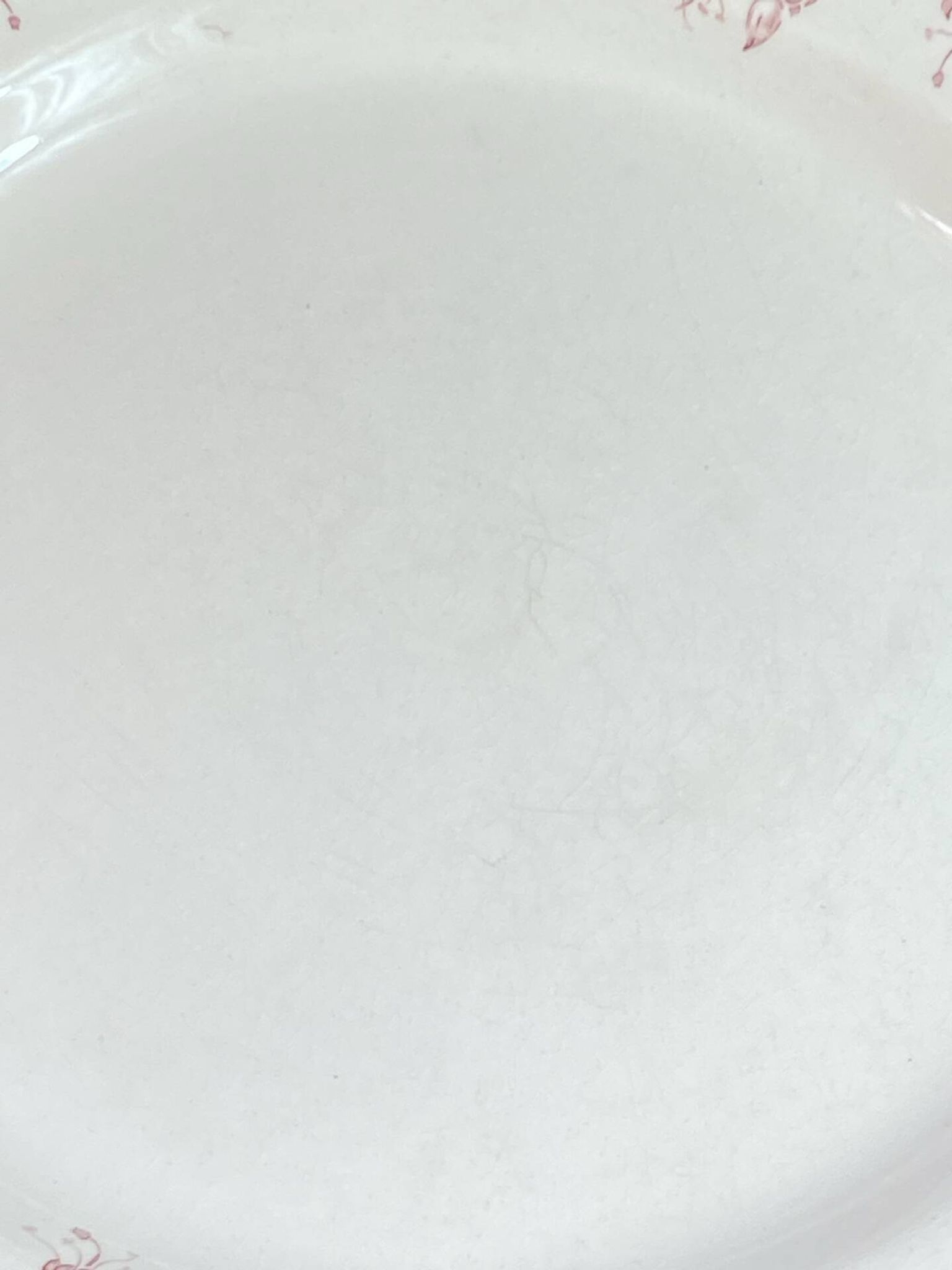 Round plate made of ironstone