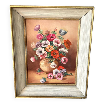 Huile sur toile encadrée