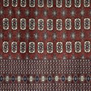 Handwoven red Boukhara oriental rug, 1960s