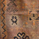 Vintage moroccan rug, original faded pastel toned boujad 82x123cm