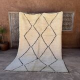 Beni Ourain Moroccan rug white - 296 x 200 cm