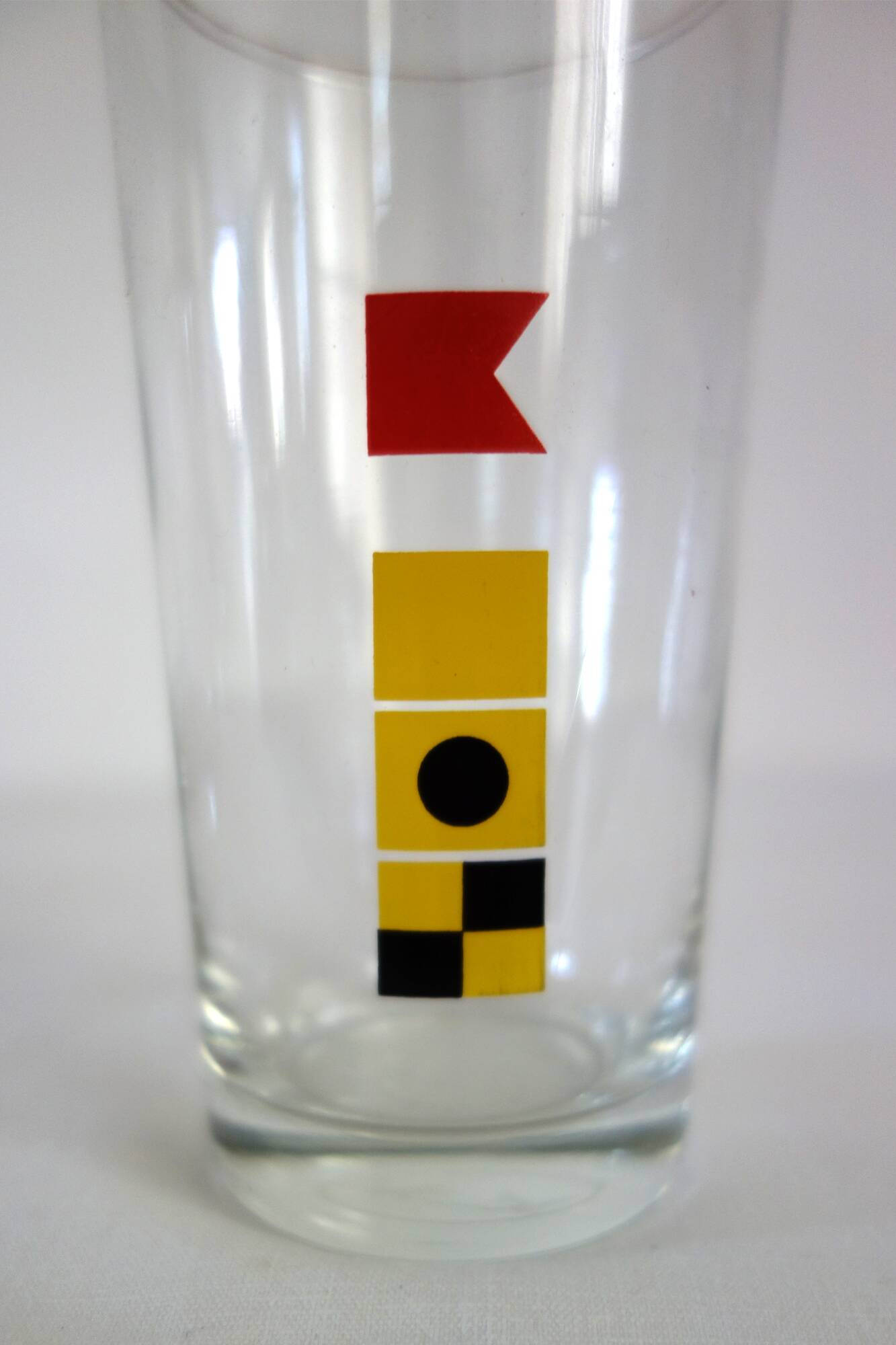 Set of 6 vintage Mobil advertising glasses