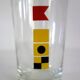 Set of 6 vintage Mobil advertising glasses