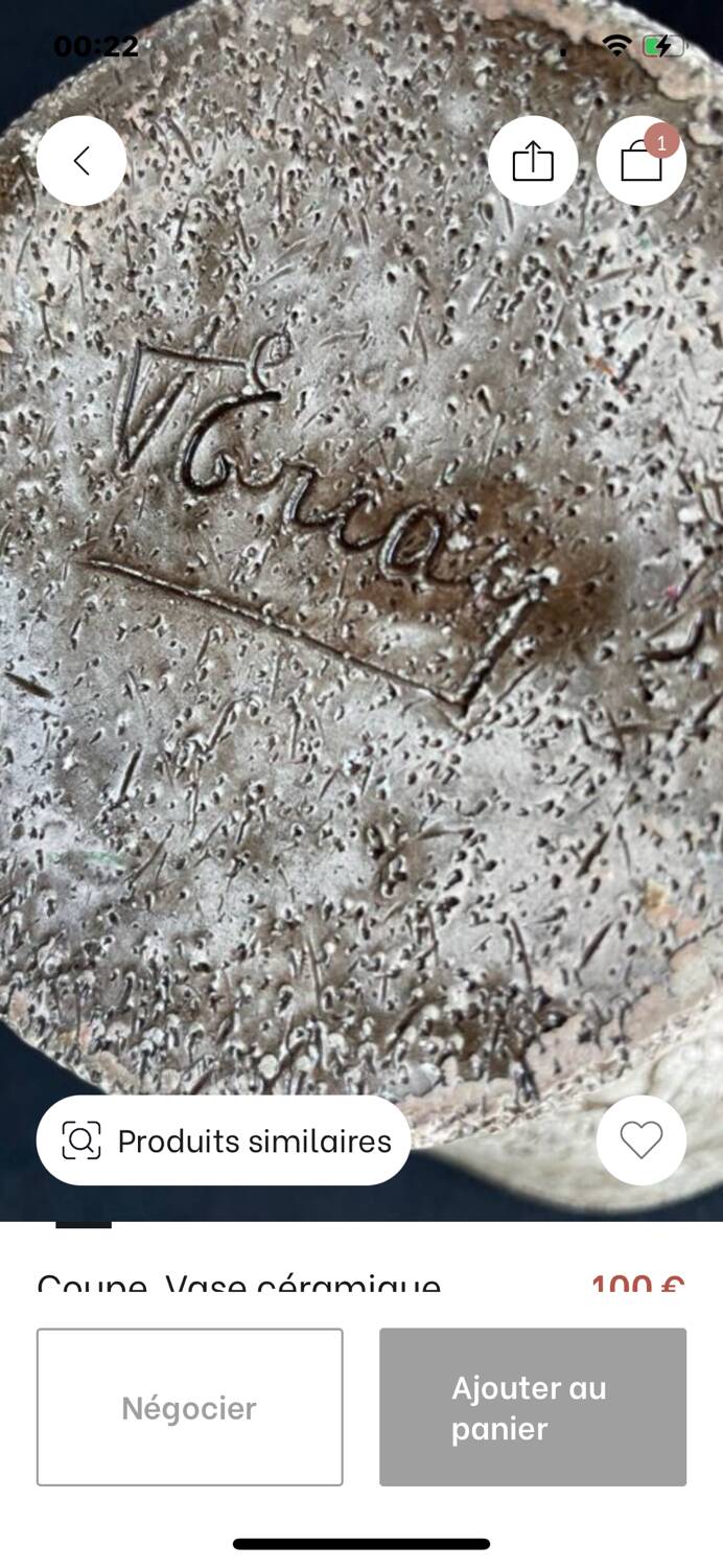 Cup, ceramic vase Francis Triay