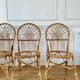 4 chaises en rotin vintage