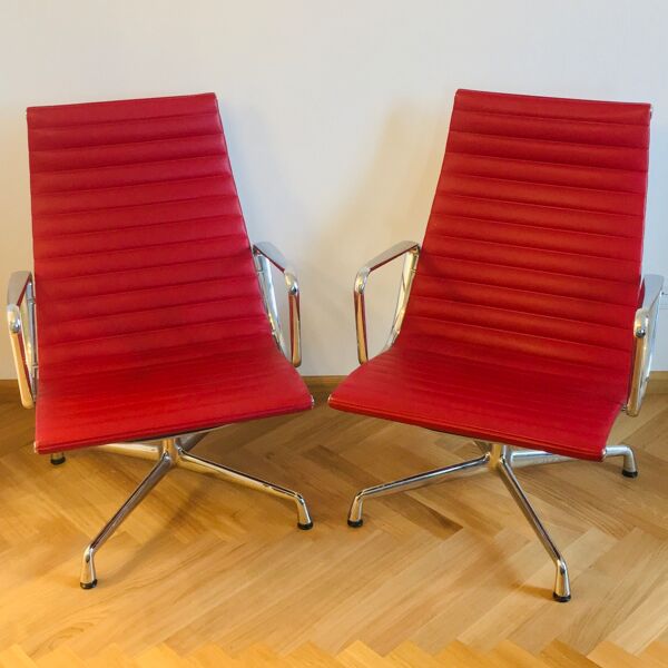 Paire de fauteuils  EA116 aluminium par Charles & Ray Eames édition vitra