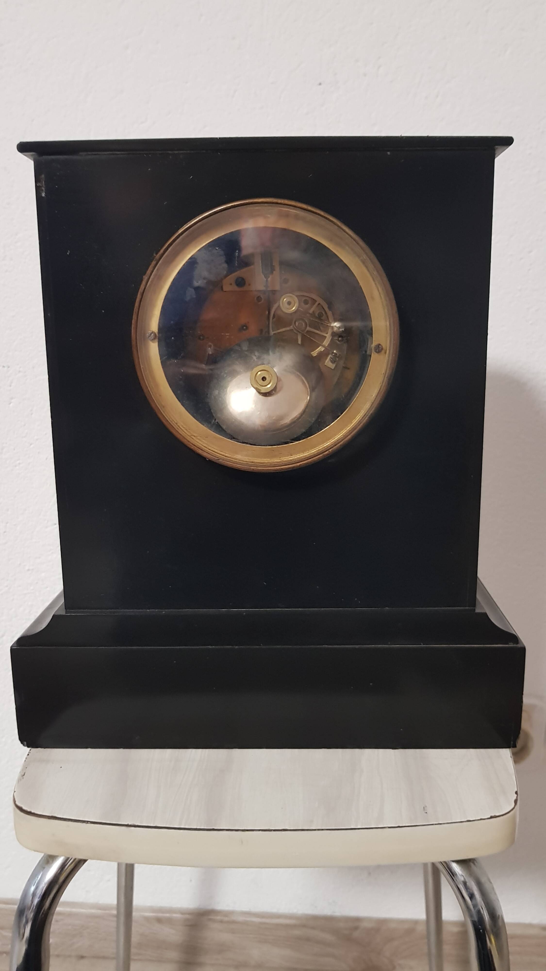 Ancient black marble pendulum Napoleon III
