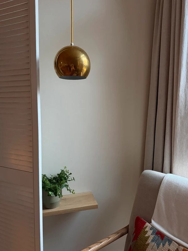 Set of 2 vintage Danish brass design pendant - Louis Poulsen Topan style