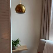 Set of 2 vintage Danish brass design pendant - Louis Poulsen Topan style