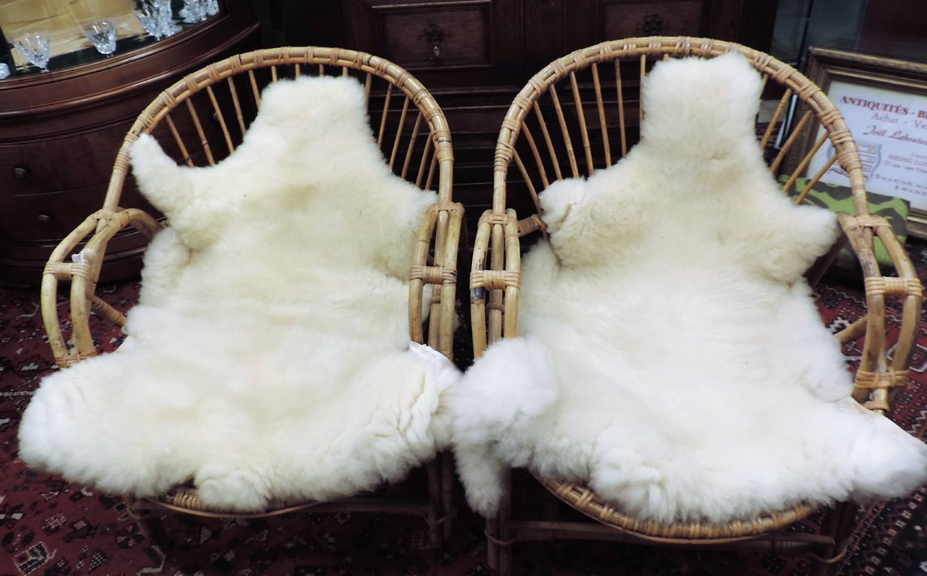 Pair of vintage Sheepskin