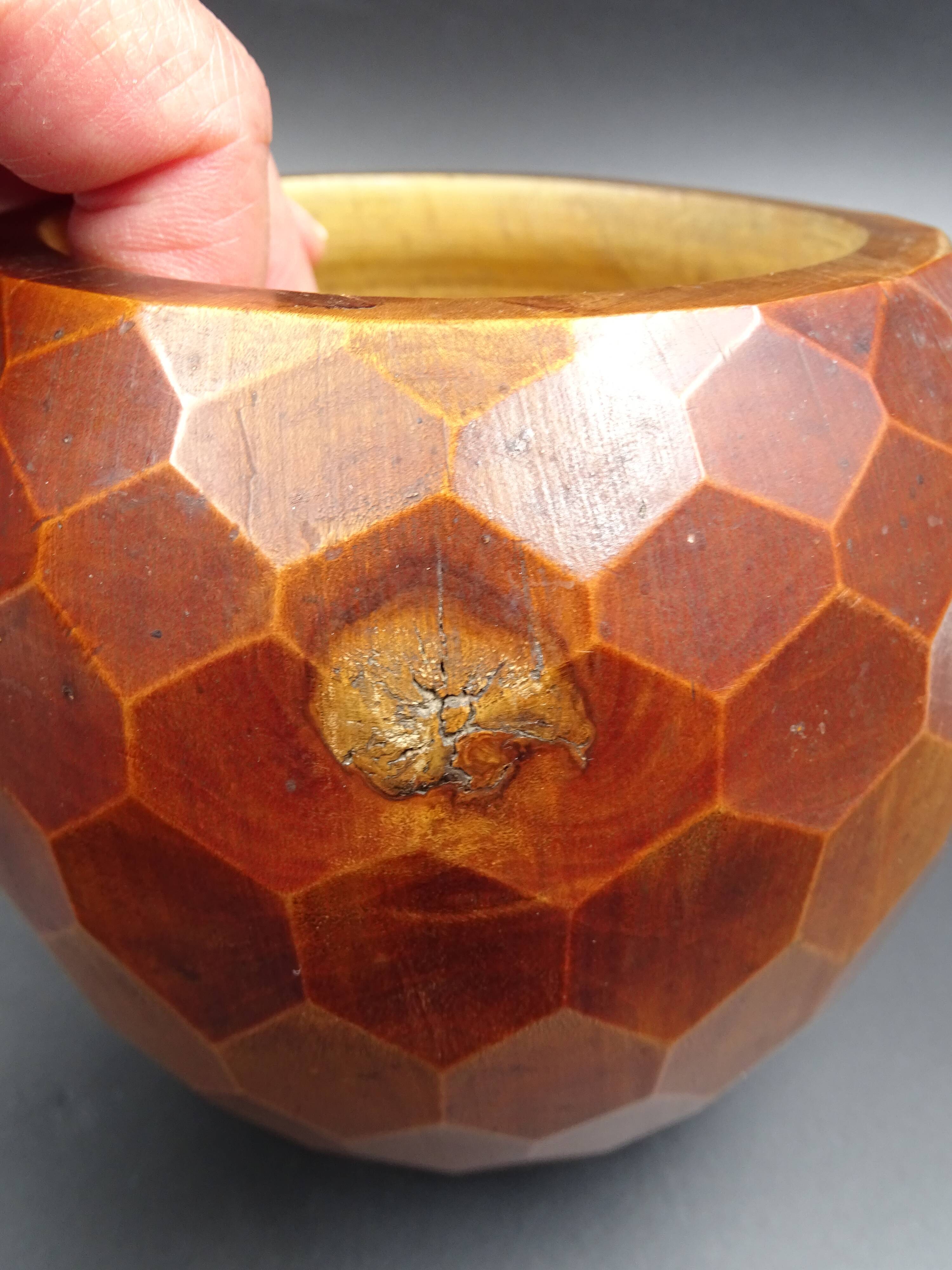 Wooden box- Decoration of cut sides - circa 1950