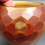 Wooden box- Decoration of cut sides - circa 1950