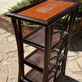 Shelf on rattan legs