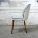 Chaise vintage pied de poule gris