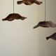 Average suspension flat wavy leaf in smooth teak flower D:40