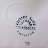 Set of 5 vintage flat plates from Grimaud Strasbourg, Poitiers model, porcelain