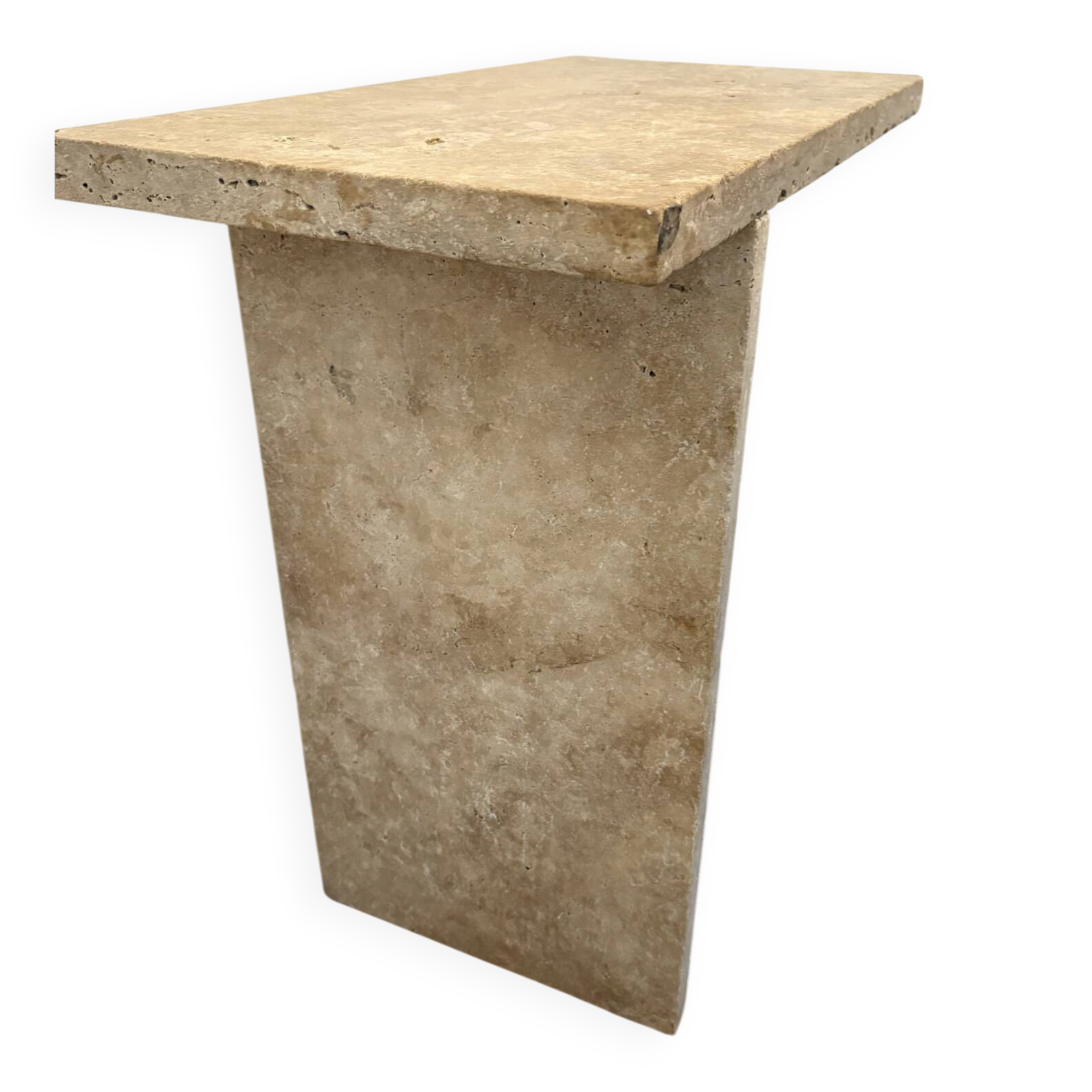 Table d'appoint en travertin