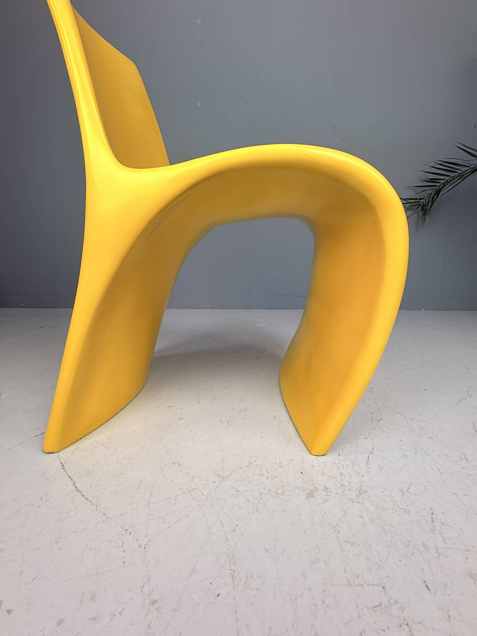 Sculptural Molded Fiberglass Chair, Europe, 1970s