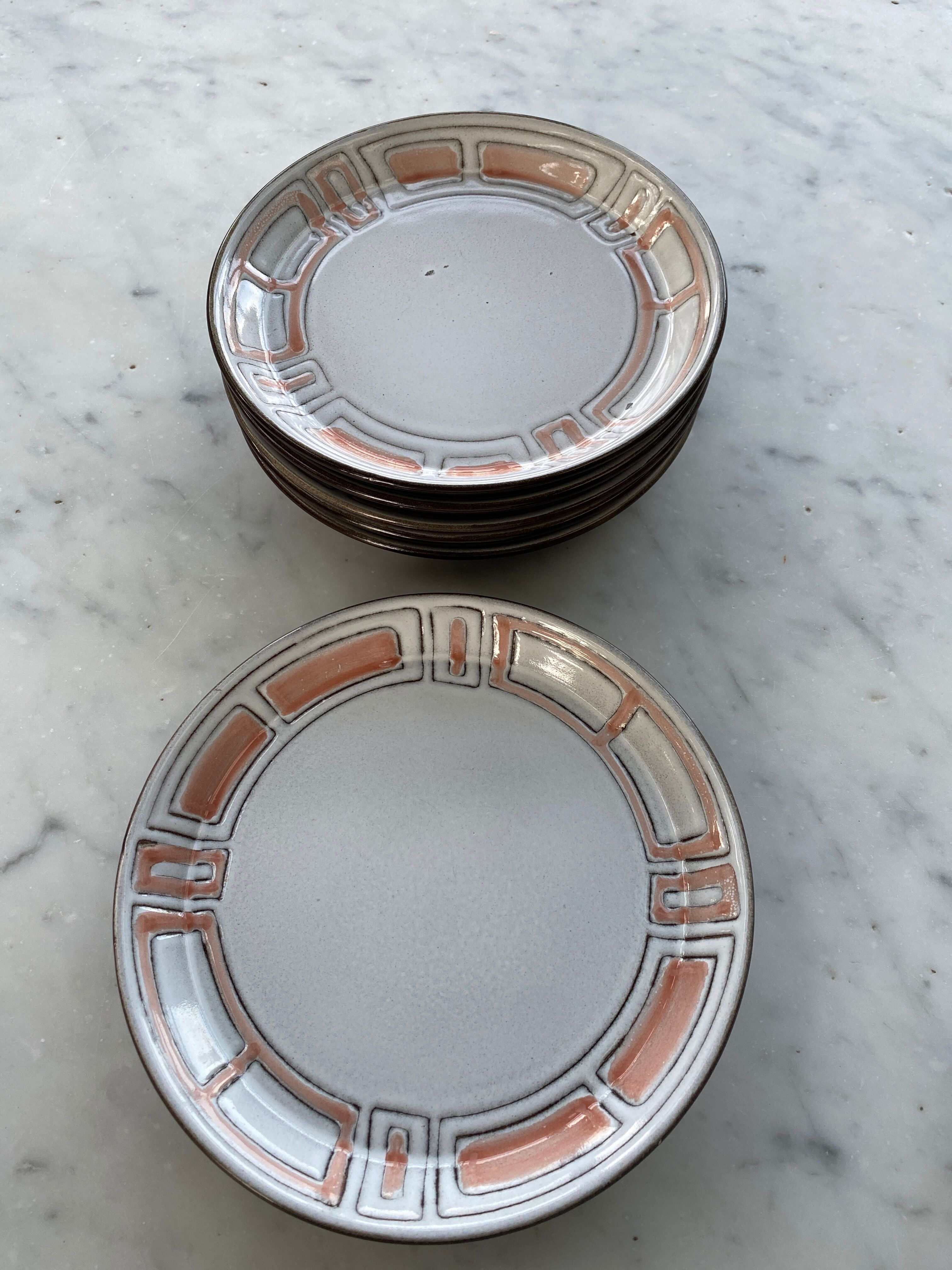 5 dessert plates Niderviller mahia model