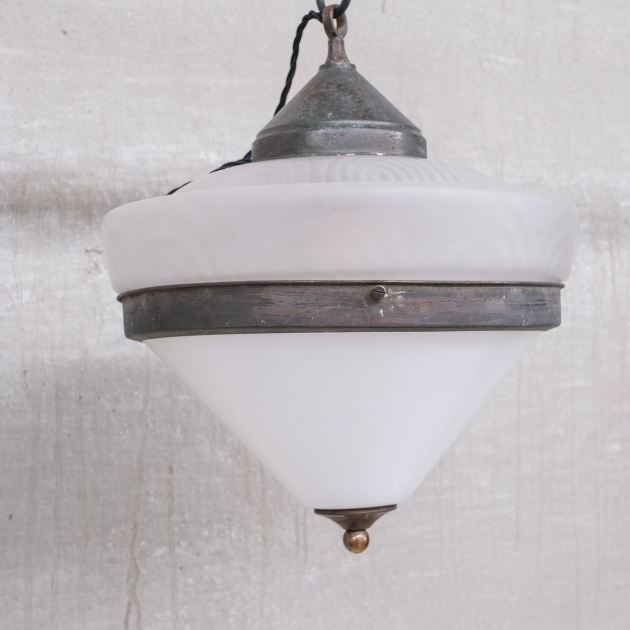 Pair of two tone french pendant lights