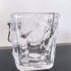 Vintage textured glass ice bucket - Brutalist style