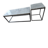 Ensemble tables basses en marbre